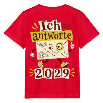 Ich antworte 2029 - Stanley/Stella Kinder T-Shirt MINI CREATOR  - Rot - Vorne - Jaiden (125cm)