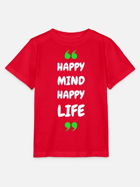 Happy Mind, Happy Life - Stanley/Stella Kinder T-Shirt MINI CREATOR  - Rot