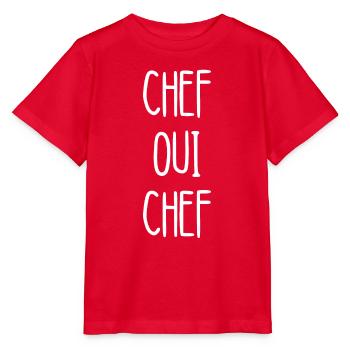 chef oui chef - T-shirt bio MINI CREATOR Stanley/Stella Enfant - rouge - Devant - Jaiden (125cm)