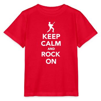 Keep calm and Rock on - Stanley/Stella MINI CREATOR Kids’ T-Shirt - red - Front - Jaiden (125cm)