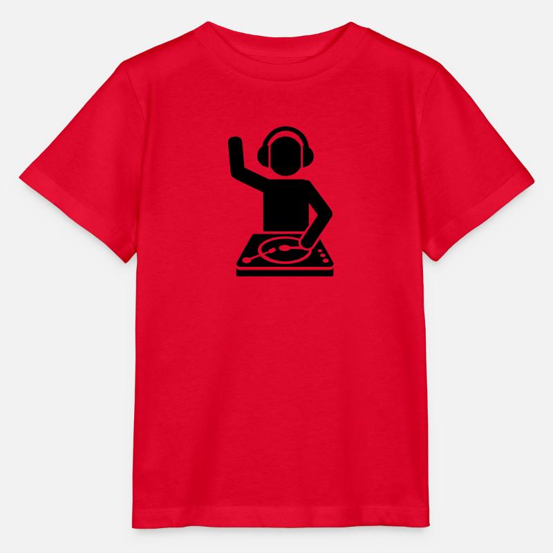 DJ Turntables - T-shirt bio MINI CREATOR Stanley/Stella Enfant - rouge