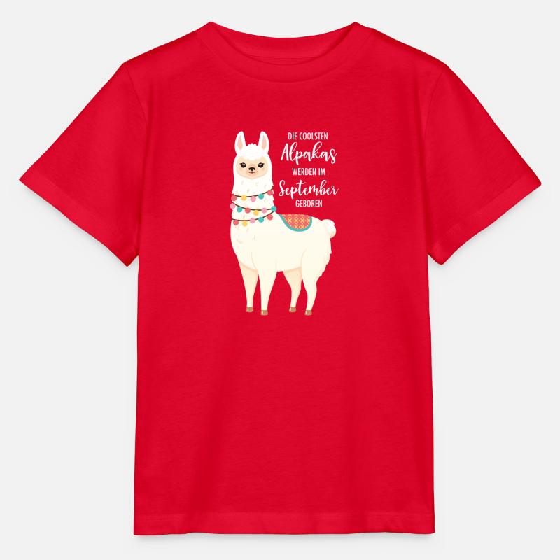 Die Coolsten Alpakas Werden Im September Geboren - Stanley/Stella Kinder T-Shirt MINI CREATOR  - Rot
