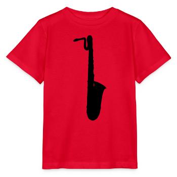 saxophone saxo baryton - T-shirt bio MINI CREATOR Stanley/Stella Enfant - rouge - Devant - Jaiden (125cm)