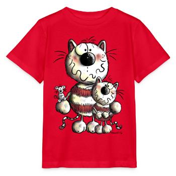 Drôle Chats - T-shirt bio MINI CREATOR Stanley/Stella Enfant - rouge - Devant - Jaiden (125cm)