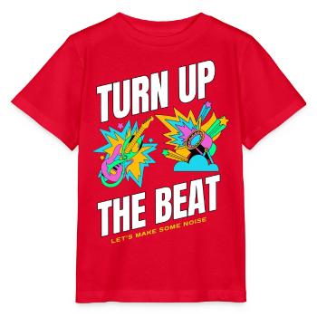 Turn Up The Beat Graphic Tee - Stanley/Stella MINI CREATOR Kids’ T-Shirt - red - Front - Jaiden (125cm)