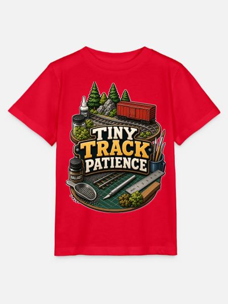 TINY TRACK PATIENCE Geduld - Stanley/Stella Kinder T-Shirt MINI CREATOR  - Rot