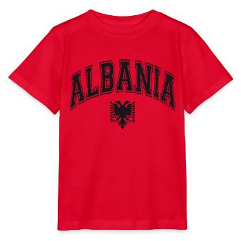 Albanie - T-shirt bio MINI CREATOR Stanley/Stella Enfant - rouge - Devant - Jaiden (125cm)