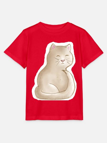 müdes Kätzchen - Stanley/Stella Kinder T-Shirt MINI CREATOR - Rot