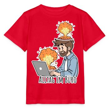 The complete chaos - everyday life in the office! - Stanley/Stella MINI CREATOR Kids’ T-Shirt - red - Front - Jaiden (125cm)