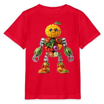 Art du robot mangue | Design alimentaire créatif - T-shirt bio MINI CREATOR Stanley/Stella Enfant - rouge - Devant - Jaiden (125cm)
