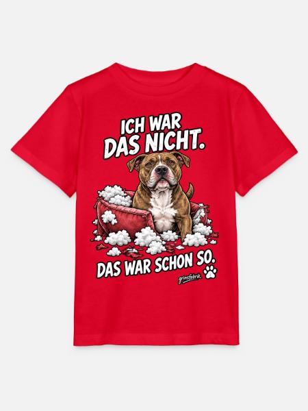 Hund im Kissenchaos - Stanley/Stella Kinder T-Shirt MINI CREATOR - Rot