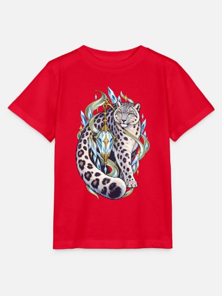 Kristall Leopard Fabelwelt - Stanley/Stella Kinder T-Shirt MINI CREATOR  - Rot