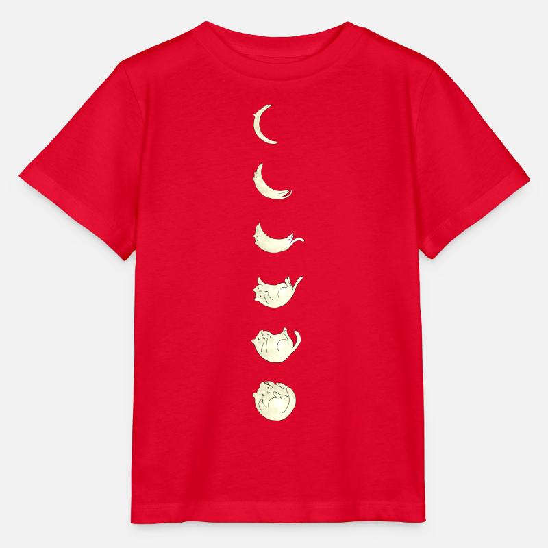 Chat de la lune - T-shirt bio MINI CREATOR Stanley/Stella Enfant - rouge