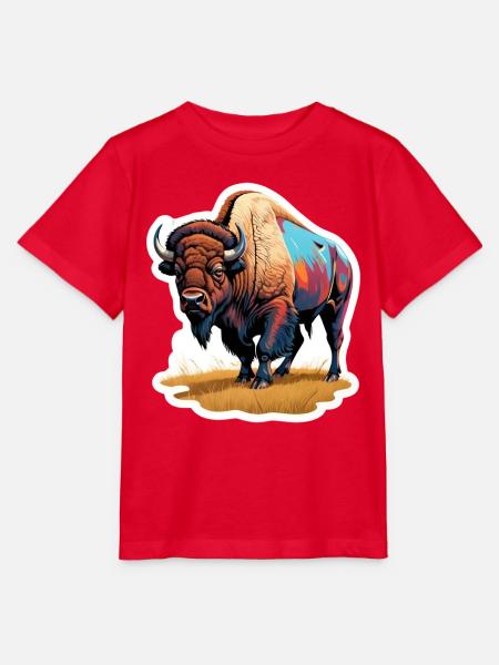 großer Bison - Stanley/Stella Kinder T-Shirt MINI CREATOR - Rot