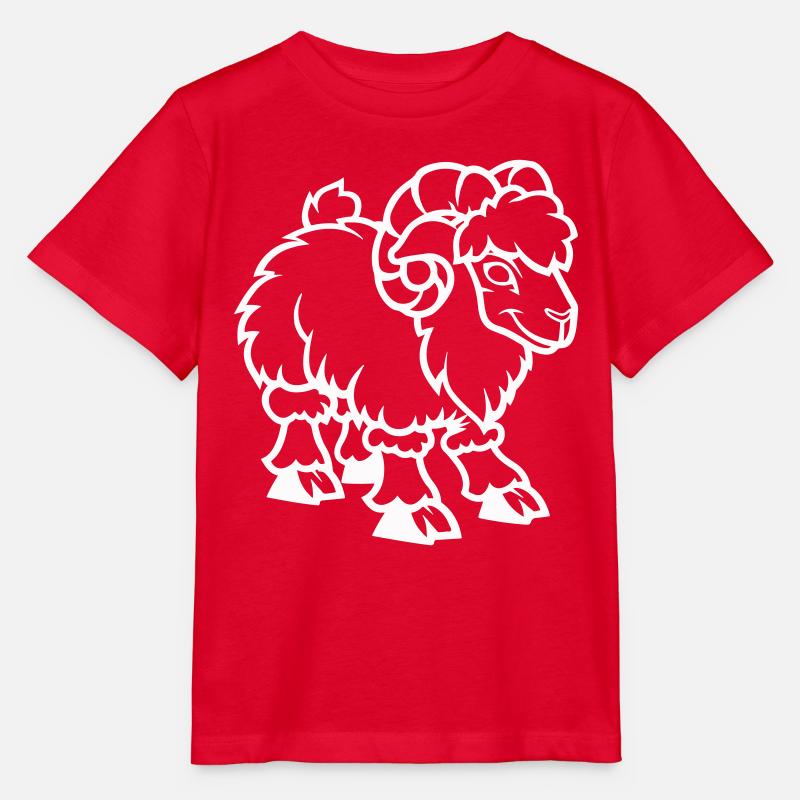 Schaf Steinbock - Stanley/Stella Kinder T-Shirt MINI CREATOR - Rot
