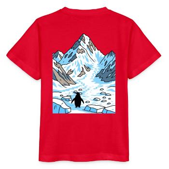 Penguin Glacier Trail - Stanley/Stella MINI CREATOR Kids’ T-Shirt - red - Back - Jaiden (125cm)