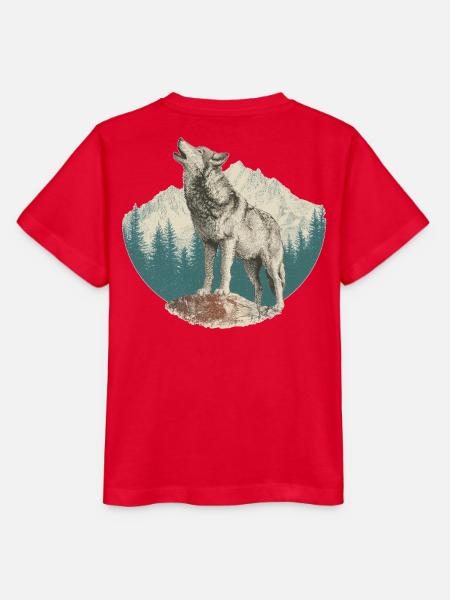 Wolf - Stanley/Stella MINI CREATOR Kids’ T-Shirt - red