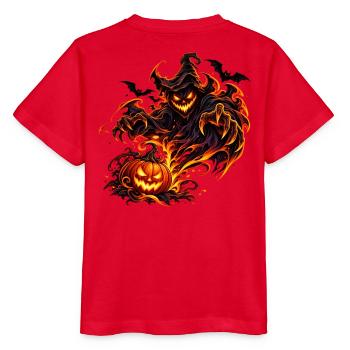 Feuriger Halloween Dämon - Stanley/Stella Kinder T-Shirt MINI CREATOR  - Rot - Hinten - Jaiden (125cm)