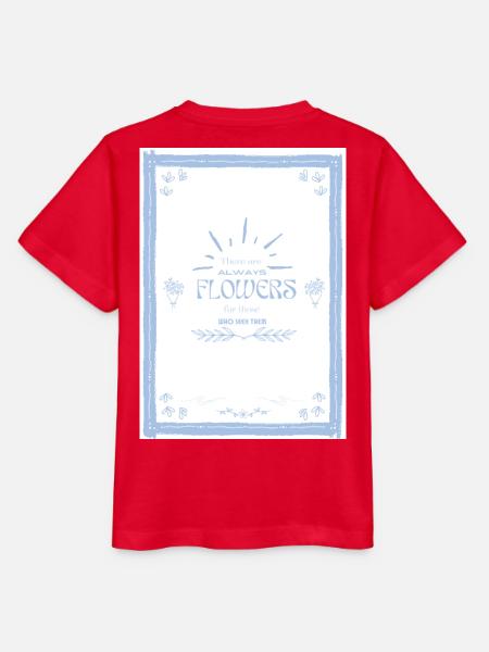 Blumen Zitat - Stanley/Stella Kinder T-Shirt MINI CREATOR - Rot