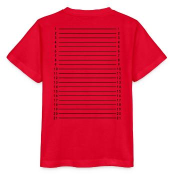 Hair length measurement - Stanley/Stella MINI CREATOR Kids’ T-Shirt - red - Back - Jaiden (125cm)