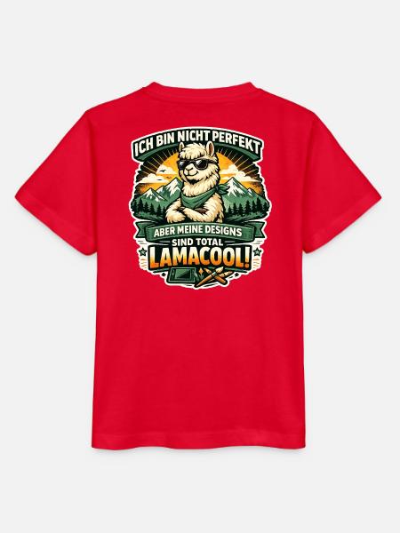Lamacool Lama Motiv - Stanley/Stella Kinder T-Shirt MINI CREATOR - Rot