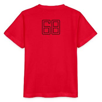 Numéro 68 (Style Université) - T-shirt bio MINI CREATOR Stanley/Stella Enfant - rouge - Dos - Jaiden (125cm)