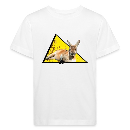 Australien: Cooles Känguru relaxed in einem Schild - Kinder Bio-T-Shirt