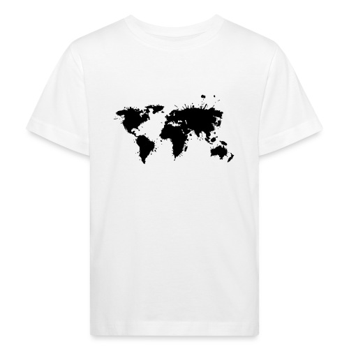 Weltkarte Splash - Kinder Bio-T-Shirt