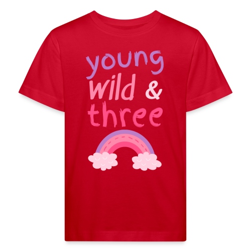 Young wild three - Gave til 3-åring - Økologisk T-skjorte for barn
