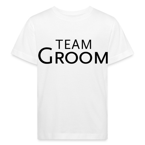 Team Groom - schwarze Schrift - Kinder Bio-T-Shirt