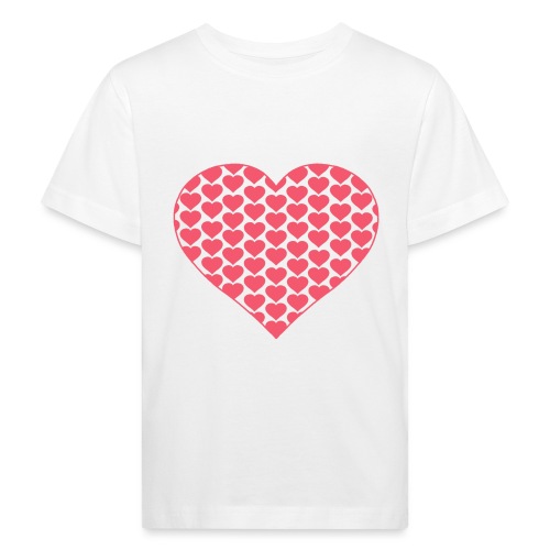 Viele Herzen ein Herz rose - Kinder Bio-T-Shirt