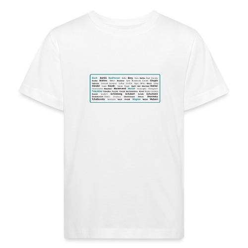 Composers Cloud (Bach–Webern) - Kinder Bio-T-Shirt