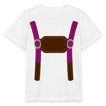 Lederhose Tracht personalisieren Wiesn - Stanley/Stella Kinder T-Shirt MINI CREATOR  - Weiß - Vorne - Maike (125cm)