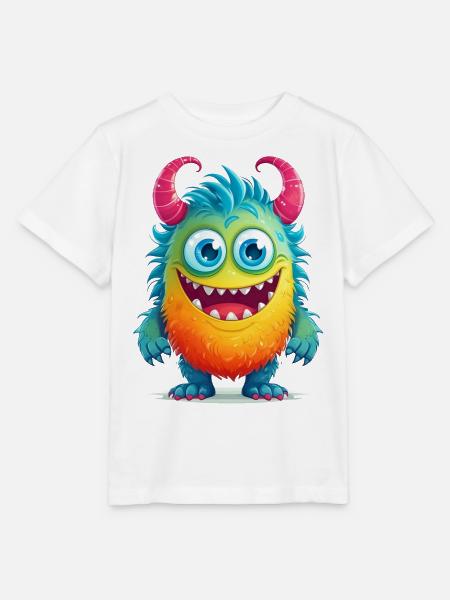 Niedliches Monster - Stanley/Stella Kinder T-Shirt MINI CREATOR  - Weiß