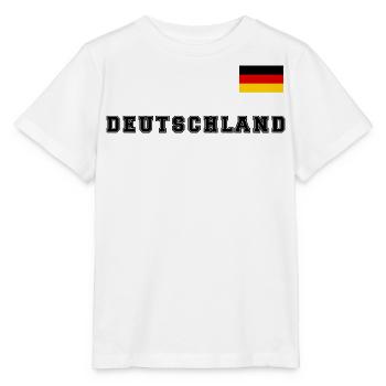 Look maillot de l’Allemagne avec drapeau national - T-shirt bio MINI CREATOR Stanley/Stella Enfant - blanc - Devant - Maike (125cm)