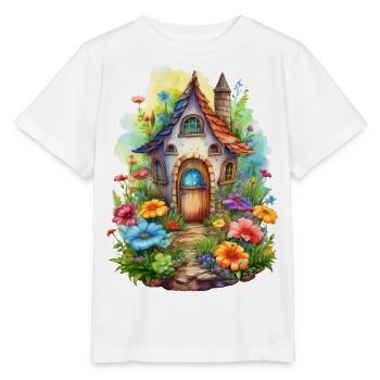 Fantasy house with enchanted garden - Stanley/Stella MINI CREATOR Kids’ T-Shirt - white - Front - Maike (125cm)
