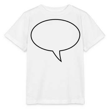 Conception de la bulle de dialogue à droite - T-shirt bio MINI CREATOR Stanley/Stella Enfant - blanc - Devant - Maike (125cm)