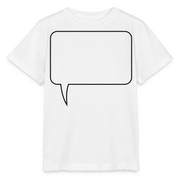 Conception rectangulaire de bulle de dialogue - T-shirt bio MINI CREATOR Stanley/Stella Enfant - blanc - Devant - Maike (125cm)