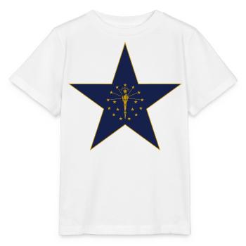 Indiana Fan T-Shirt – Montrez votre fierté ! - T-shirt bio MINI CREATOR Stanley/Stella Enfant - blanc - Devant - Maike (125cm)