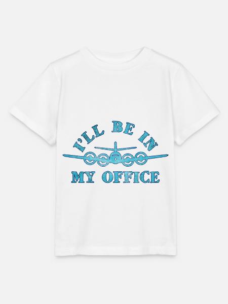 Flugzeug Pilot Fliegen Büro Cockpit I Geschenk - Stanley/Stella Kinder T-Shirt MINI CREATOR - Weiß