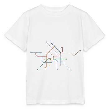 U Bahn Netzplan Berlin Andenken Souvenir Geschenk - Stanley/Stella Kinder T-Shirt MINI CREATOR  - Weiß - Vorne - Maike (125cm)
