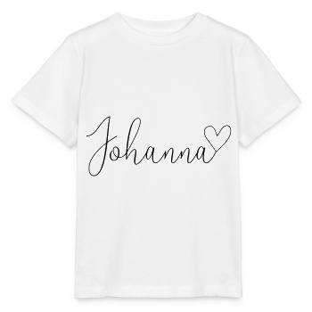 Johanna Nom Prénom Fille - T-shirt bio MINI CREATOR Stanley/Stella Enfant - blanc - Devant - Maike (125cm)