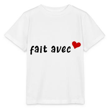 fait avec amour - T-shirt bio MINI CREATOR Stanley/Stella Enfant - blanc - Devant - Maike (125cm)