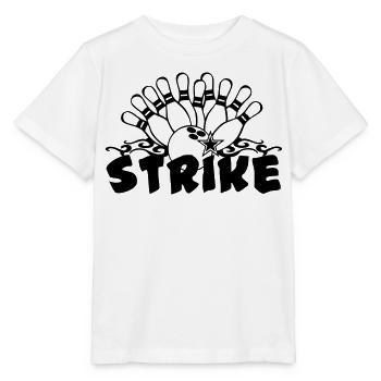 Bowling Strike , Fun Shirt , Strike (25) - Stanley/Stella Kinder T-Shirt MINI CREATOR  - Weiß - Vorne - Maike (125cm)