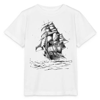 Segelschiff - Stanley/Stella Kinder T-Shirt MINI CREATOR  - Weiß - Vorne - Maike (125cm)