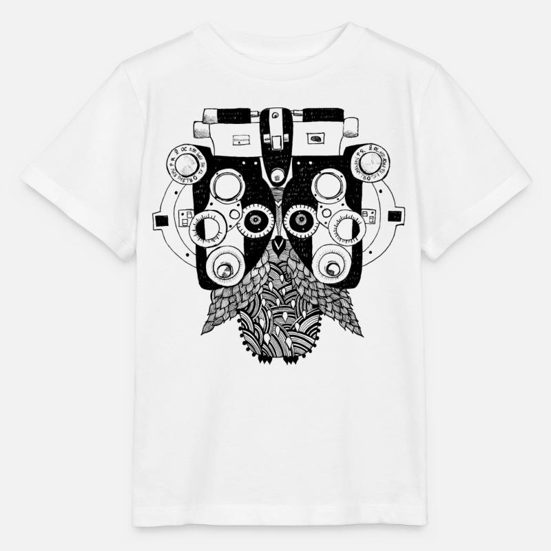 Phoropter owl - T-shirt bio MINI CREATOR Stanley/Stella Enfant - blanc