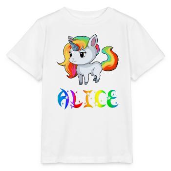 Einhorn Alice - T-shirt bio MINI CREATOR Stanley/Stella Enfant - blanc - Devant - Maike (125cm)