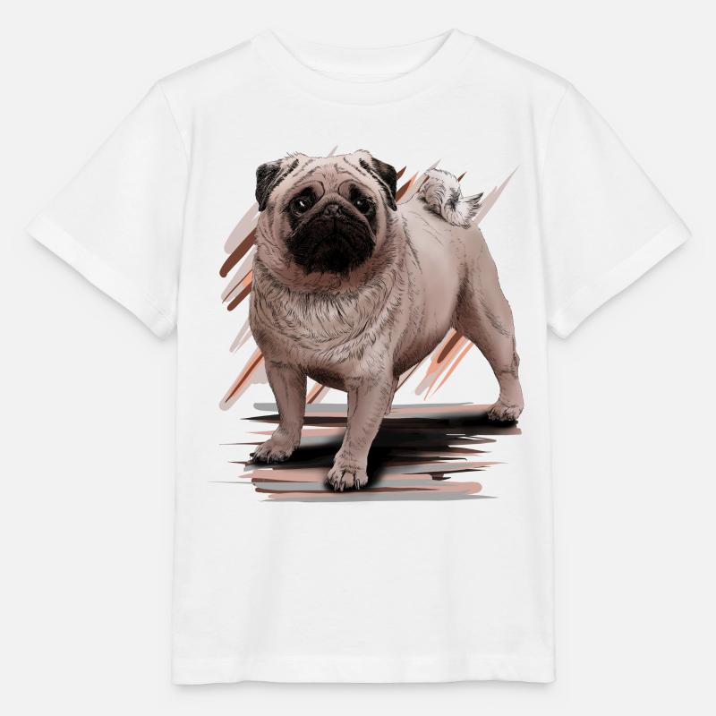 Mops - Stanley/Stella Kinder T-Shirt MINI CREATOR  - Weiß