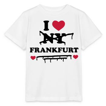 Je n'aime pas NY mais Francfort - T-shirt bio MINI CREATOR Stanley/Stella Enfant - blanc - Devant - Maike (125cm)
