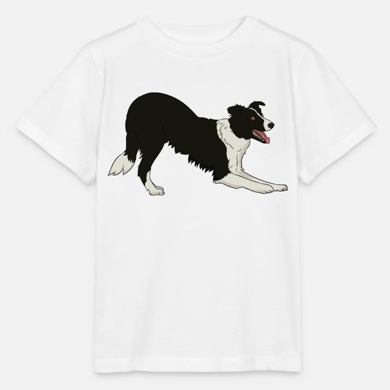 Border Collie - Stanley/Stella Kinder T-Shirt MINI CREATOR  - Weiß
